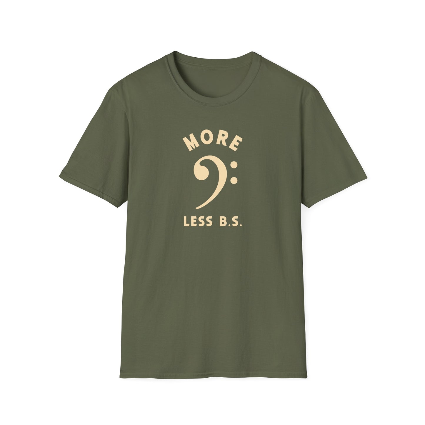 Unisex Softstyle T-Shirt with 'More Less B.S.' Design - Casual Tee for Everyday Wear, Gift for Friends, Motivational Quote Shirt, [...]