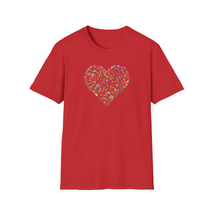 Wildflower Floral Love Heart T-Shirt