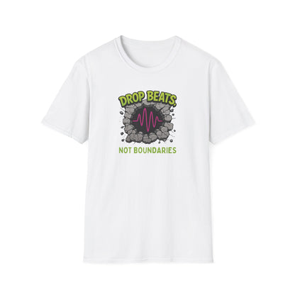 Drop Beats Unisex Softstyle T-Shirt - Music Lover Tee, Festival Wear, Graphic Shirt, Gift for DJs, Casual Style