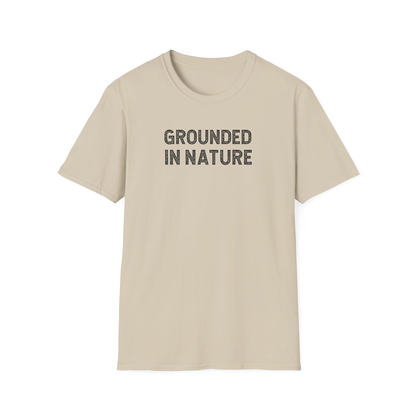 Grounded in Nature Unisex Softstyle T-Shirt, Eco-Friendly Gift, Nature Lover Tee, Casual Wear, Outdoor Adventure Shirt