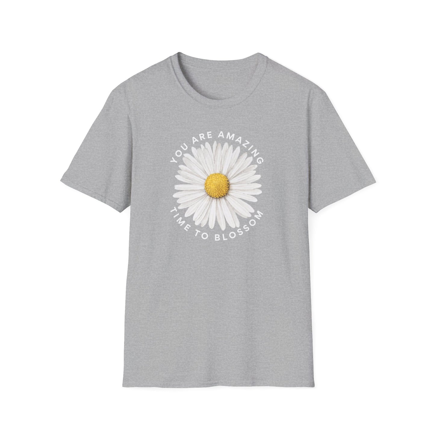 You Are Amazing Daisy T-Shirt | Unisex Softstyle Tee for Motivational Gifts, Spring Fashion, Self-Love and Affirmation Wear