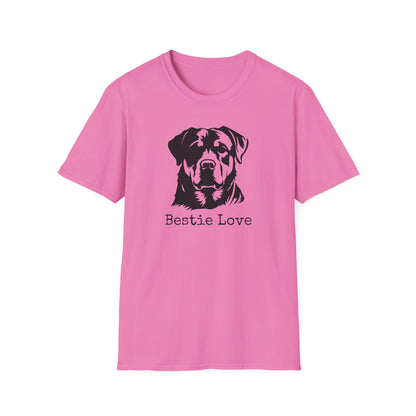 Rottweiler Bestie Love T-Shirt, Dog Lover Gift, Pet-Themed Apparel, Unisex Tee, Animal Lover Shirt, Casual Wear