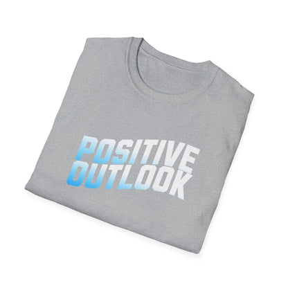 Positive Outlook Unisex Softstyle T-Shirt, Motivational Tee, Positive Vibes Shirt, Casual Wear, Gift for Friends, Wellness Apparel