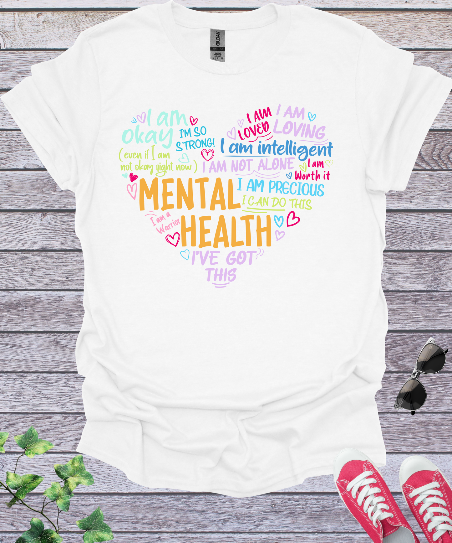Heart Mental Health Awareness T-Shirt