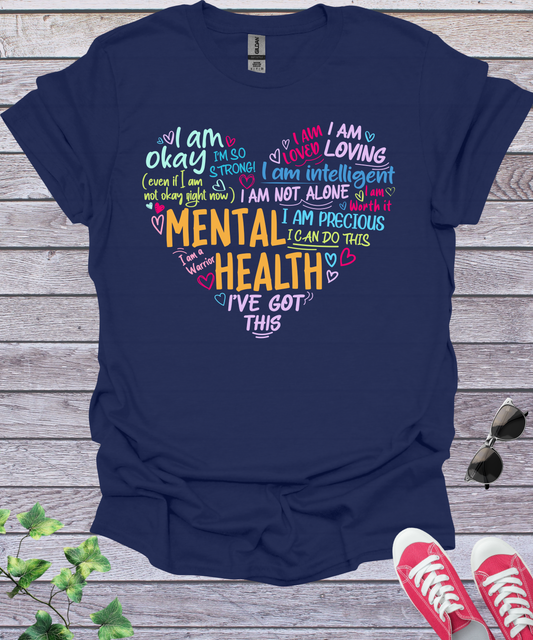 Heart Mental Health Awareness T-Shirt