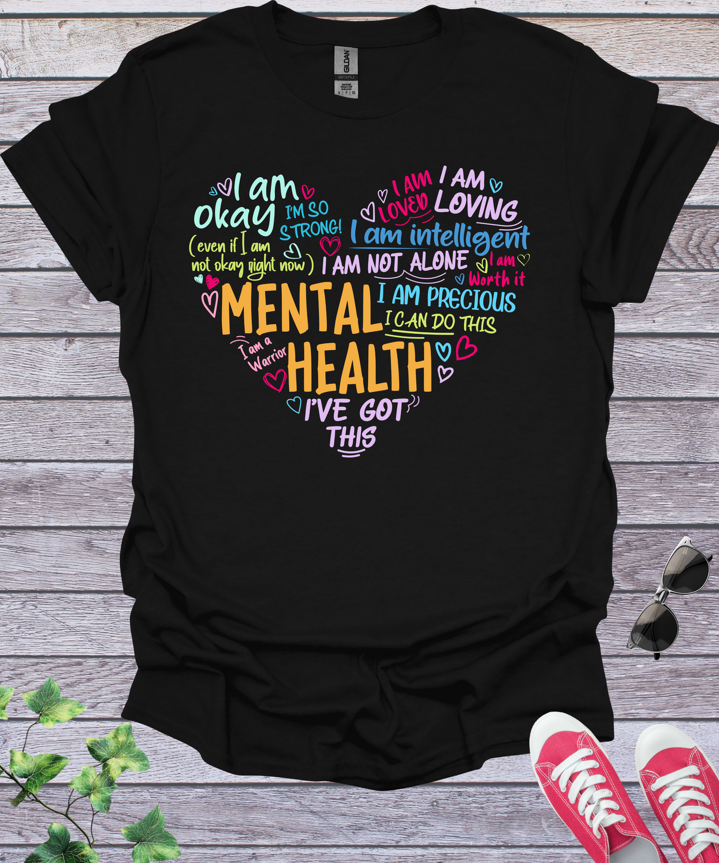 Heart Mental Health Awareness T-Shirt