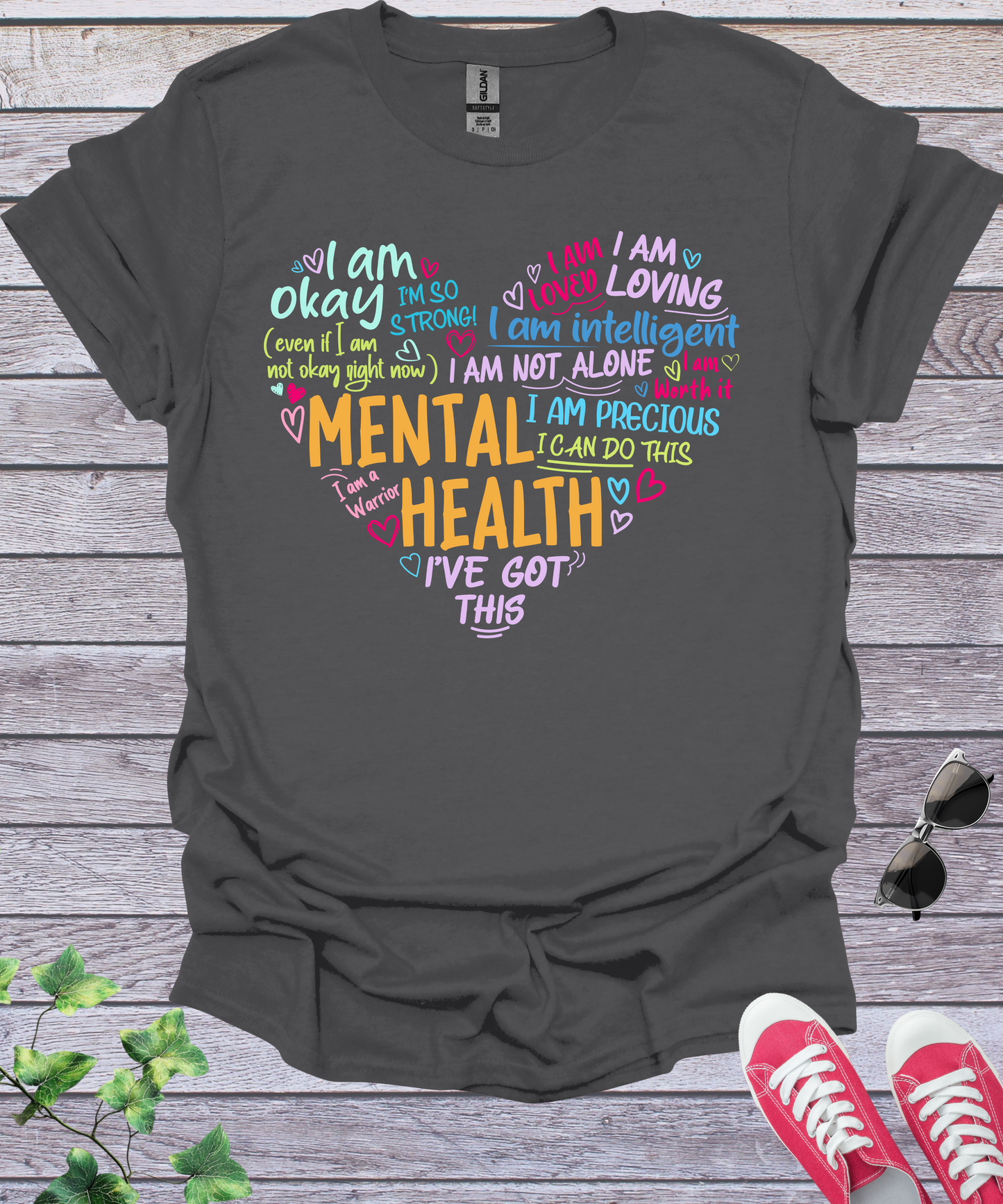 Heart Mental Health Awareness T-Shirt