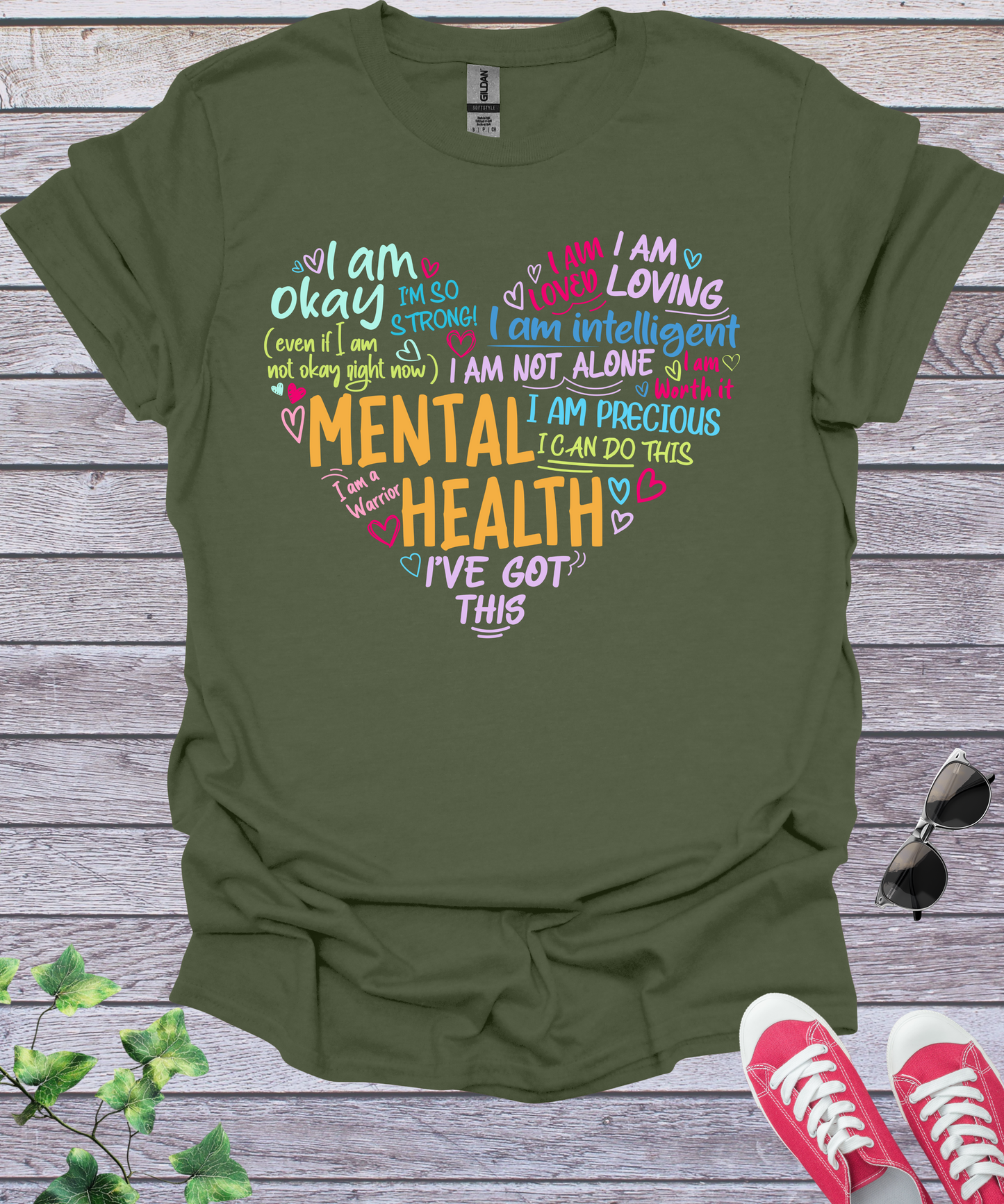 Heart Mental Health Awareness T-Shirt