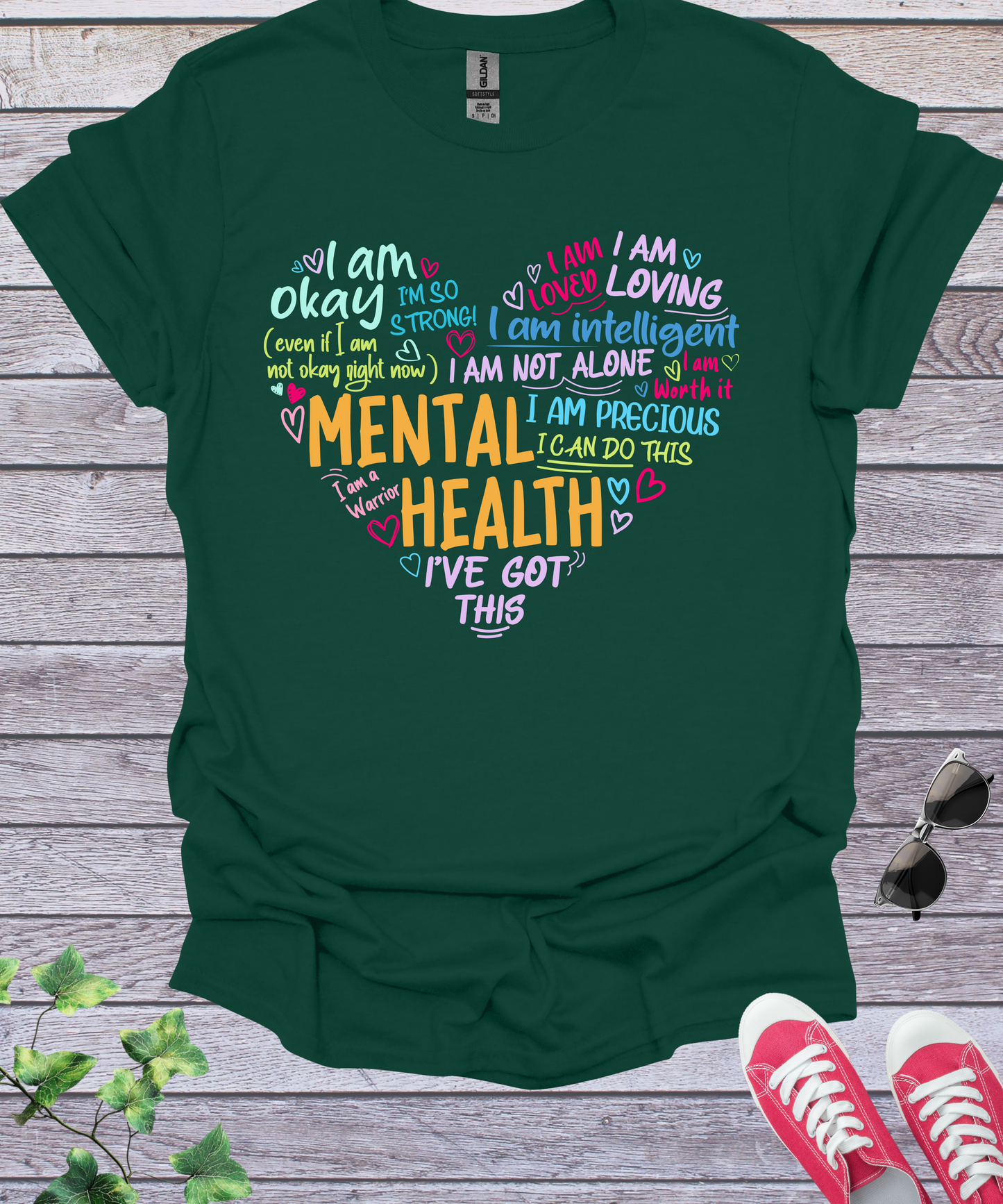 Heart Mental Health Awareness T-Shirt